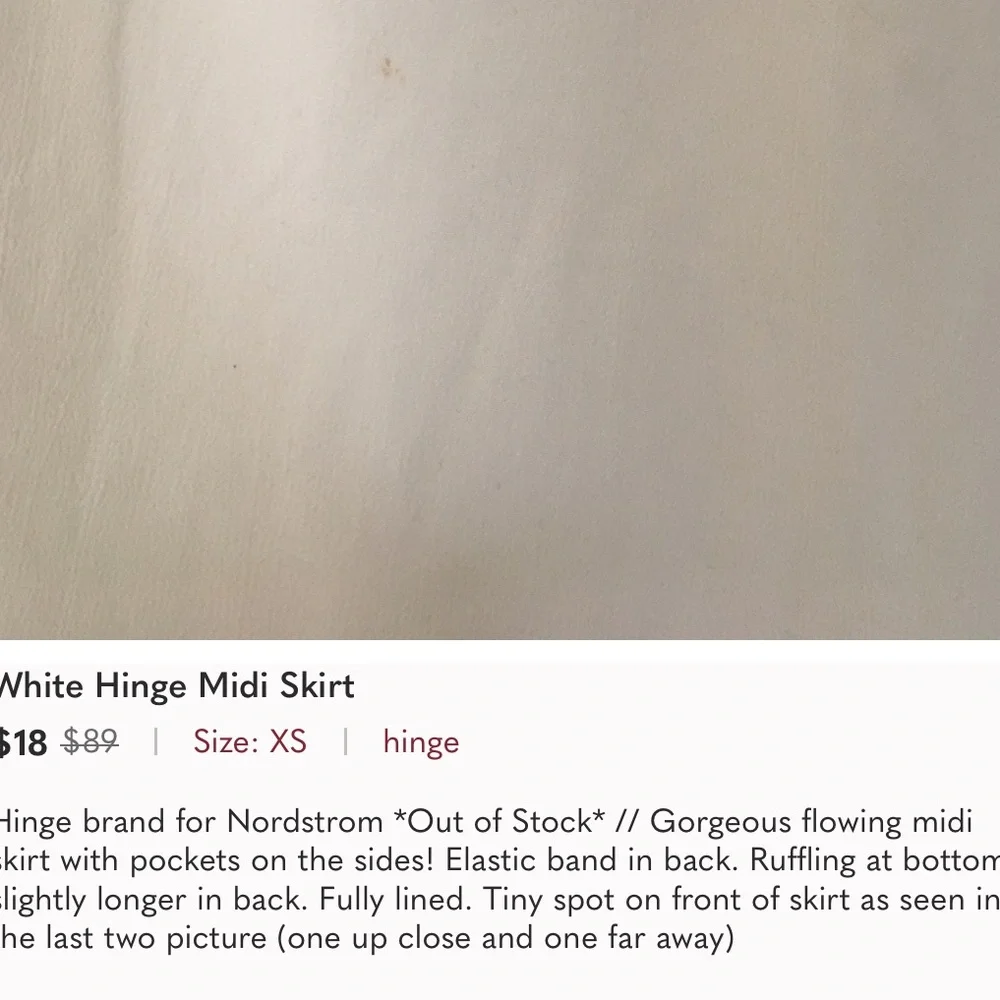 COPY - White Hinge Midi Skirt Size S - Picture 12 of 14